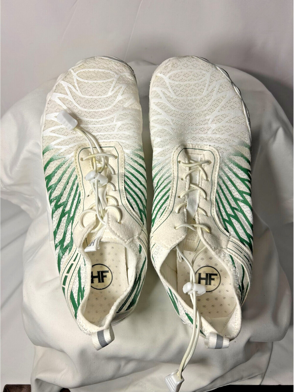 Hike Lorax Pro Healthy Non-Slip Barefoot Shoes White Green Wide Toe Box Sz 41